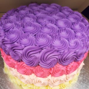 Multicolour Butter Icing Swirl Cake 25cm